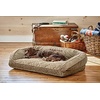 image:imageOrvis ComfortFillEco Couch Dog Bed  Plush ThreeSided Bolster with ComfortFillEco Cushion Quilted Cover ZipOff amp Machine Washable Heathered Khaki  MediumBrown Tweed