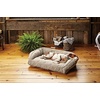 image:imageOrvis ComfortFillEco Couch Dog Bed  Plush ThreeSided Bolster with ComfortFillEco Cushion Quilted Cover ZipOff amp Machine Washable Heathered Khaki  MediumHeathered Khaki