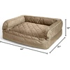 image:imageOrvis ComfortFillEco Deluxe Dog Bed  Deep Removable Cushion with Recycled ComfortFillEco Padding and Durable Quilted Cover Slate  LargeBrown Tweed