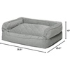 image:imageOrvis ComfortFillEco Deluxe Dog Bed  Deep Removable Cushion with Recycled ComfortFillEco Padding and Durable Quilted Cover Slate  LargeGrey Tweed