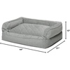 image:imageOrvis ComfortFillEco Deluxe Dog Bed  Deep Removable Cushion with Recycled ComfortFillEco Padding and Durable Quilted Cover Slate  LargeGrey Tweed