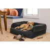 image:imageOrvis ComfortFillEco Deluxe Dog Bed  Deep Removable Cushion with Recycled ComfortFillEco Padding and Durable Quilted Cover Slate  LargeSlate
