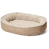 image:imageOrvis ComfortFillEco Fleece Wraparound Dog Bed  Soft Dog Beds with 360Degree Support for Small Medium Large Dogs Gun Metal  LKhaki