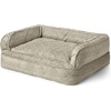 image:imageOrvis ComfortFillEco Deluxe Dog Bed  Deep Removable Cushion with Recycled ComfortFillEco Padding and Durable Quilted Cover Slate  LargeCharcoal Chevron