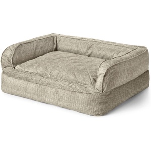 image:imageOrvis ComfortFillEco Deluxe Dog Bed  Deep Removable Cushion with Recycled ComfortFillEco Padding and Durable Quilted Cover Slate  LargeCharcoal Chevron