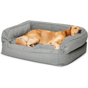 image:imageOrvis ComfortFillEco Deluxe Dog Bed  Deep Removable Cushion with Recycled ComfortFillEco Padding and Durable Quilted Cover Slate  LargeGrey Tweed