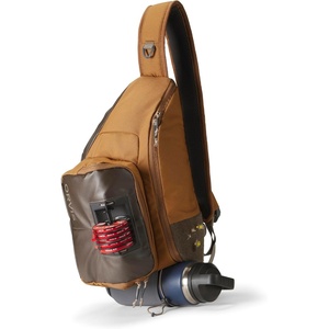 image:imageOrvis Fly Fishing Sling Pack  100 Recycled CORDURA with 11L Storage Tippet Whippet Water Bottle Pocket amp LeftShoulder Design Dusty Olive  OSDark Vicuna