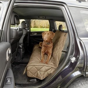 image:imageOrvis GripTight Quilted HoseOff Dog Car Seat Cover for Back Seat  Waterproof Car Seat Protector with Seat Belt Slits Khaki  XLargeKhaki